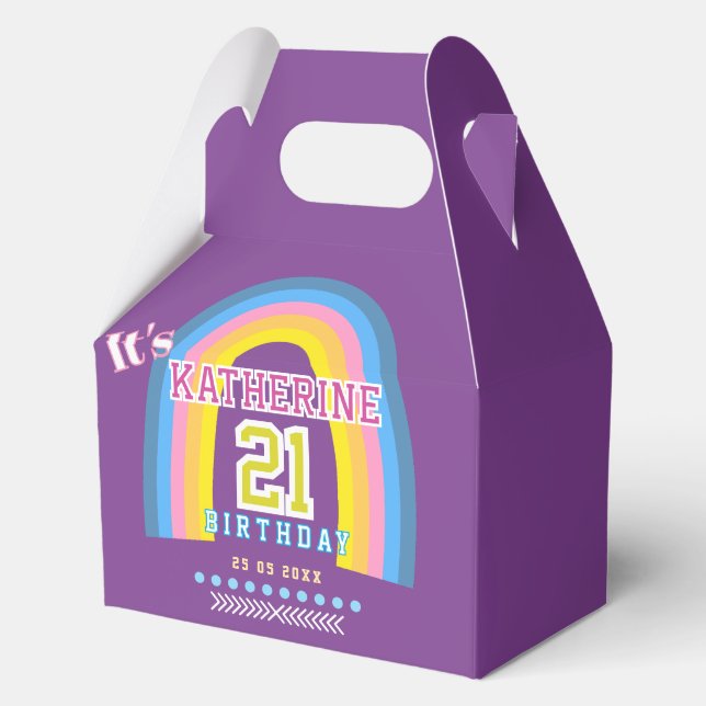 Ballotins Rainbow 21st Birthday Purple (Recto)