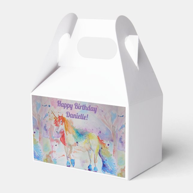 Ballotins Rainbow Unicorn Girls Birthday Cake Ballotin (Verso)