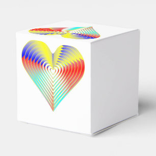Ballotins Rainbow Wedding Favor Heart Box