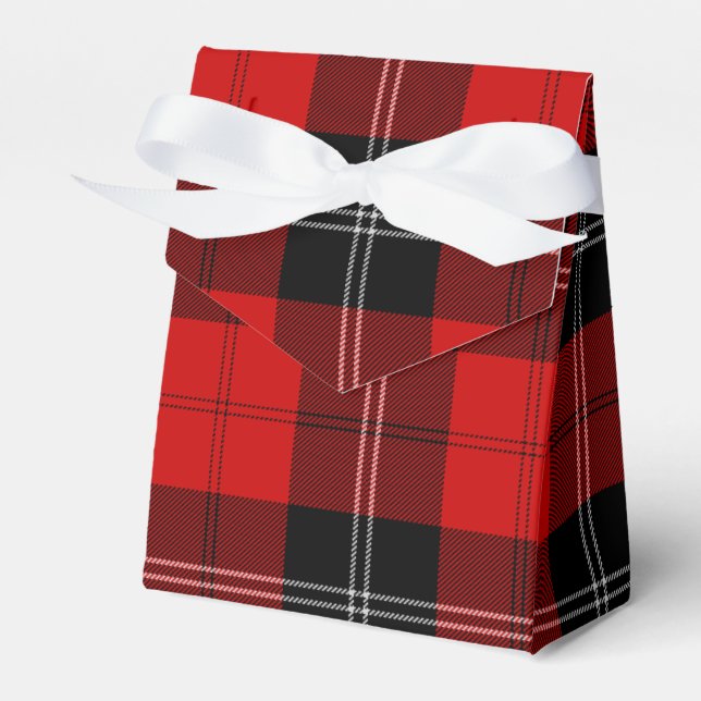 Ballotins Ramsay tartan rouge noir plaid (Verso)