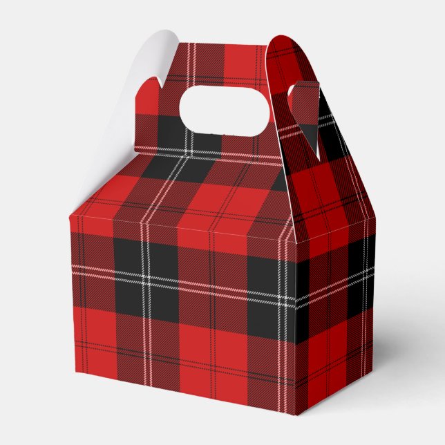 Ballotins Ramsay tartan rouge noir plaid (Arrière)