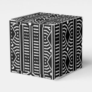 Ballotins Rayure moderne en mudcloth noir et blanc