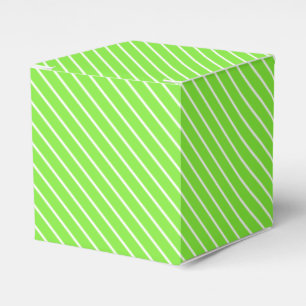 Ballotins Rayures diagonales - vert citron et blanc
