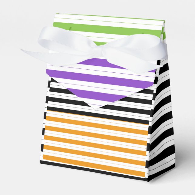 Ballotins Rayures Halloween Violet Vert Noir Orange (Verso)