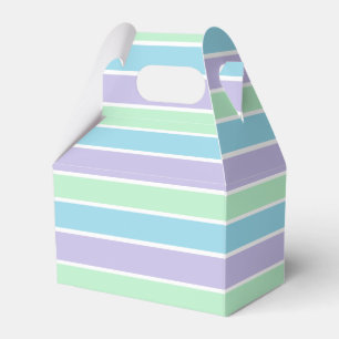 Ballotins Rayures pastel bleu, vert et violet