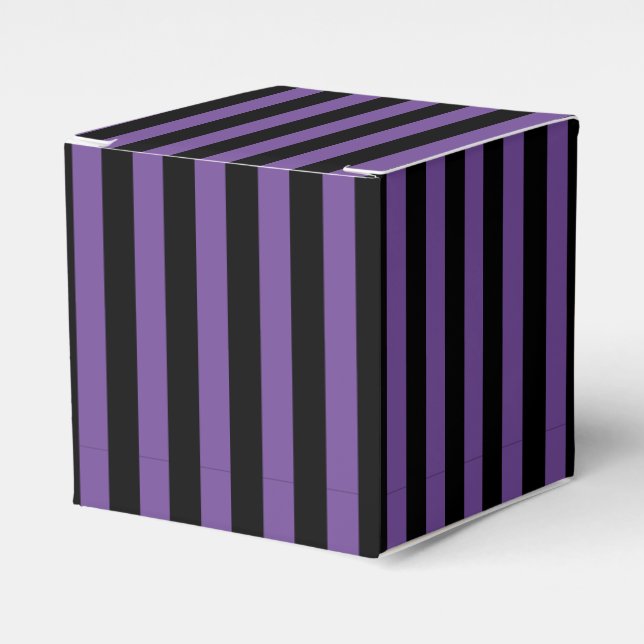 Ballotins Rayures verticales classiques violet foncé et noir (Verso)