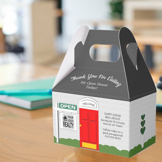 Ballotins Realtor Open House Red Door Maison Blanche Balloti (Créateur téléchargé)