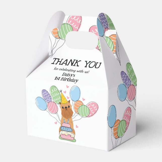 Ballotins Red Brussels Griffon Coupé Oreilles fête d'anniver (Verso)