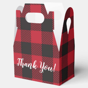 Ballotins Red Buffalo Plaid Ballotin avec texte modifiable