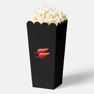 Ballotins Red Chili Peppers boîtes à pop corn noir