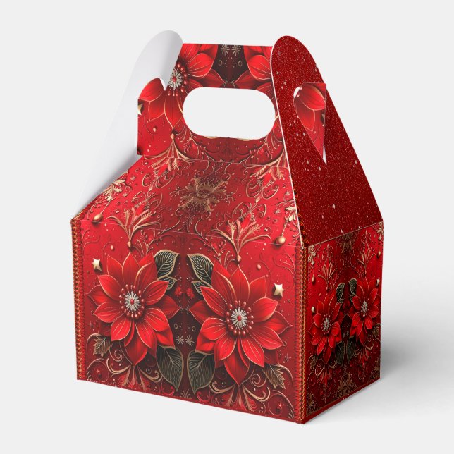 Ballotins Red Flower Holiday Gift Box (Verso)