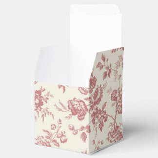 Ballotins Red French Toile Canvas Party Favoriser Box
