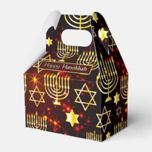 Ballotins Red & Gold Happy Hanoukka Menorah Gable