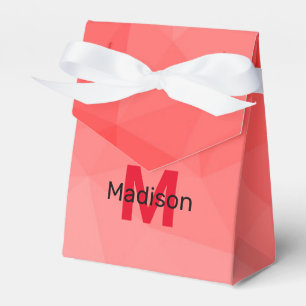 Ballotins Red gradient geometric mesh pattern Monogram