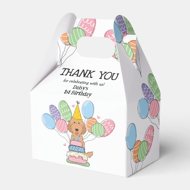 Ballotins Red Labradoodle Anniversaire Merci Ballotin (Verso)