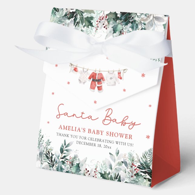 Ballotins Red Santa Baby Christmas Baby Clothes Baby Shower (Recto)