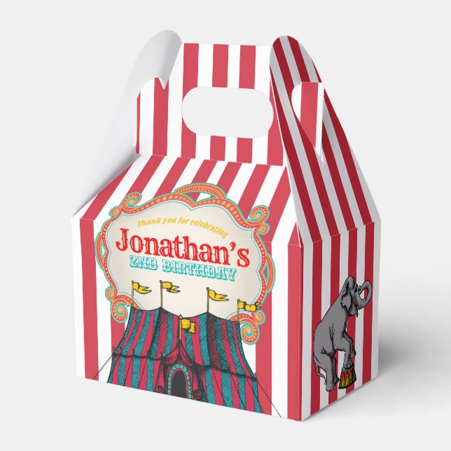 Ballotins Red Turquoise Blue Vintage Circus Anniversaire (Verso)