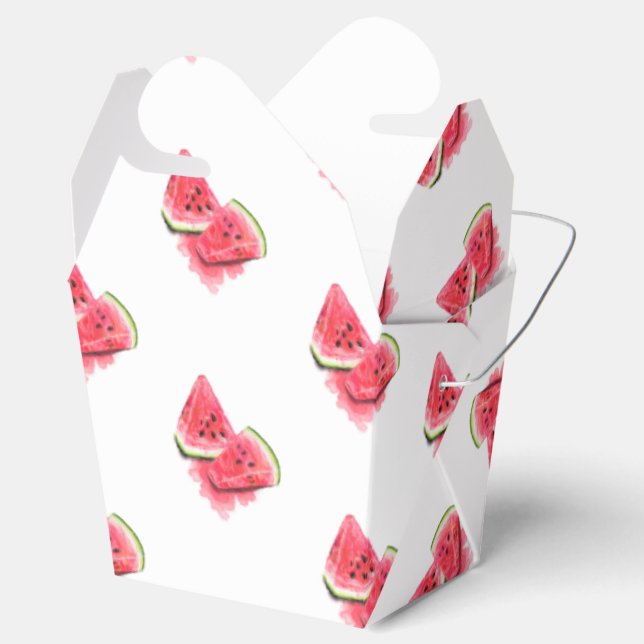 Ballotins Red Watermelon Favor Box (Ouvert)