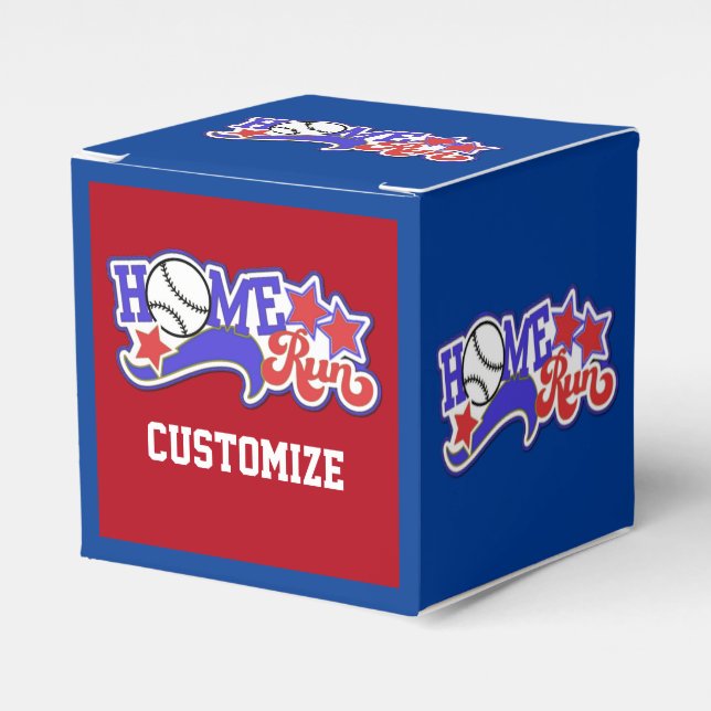 Ballotins Red White & Blue Home Run Baseball Cube Ballotin2 (Verso)