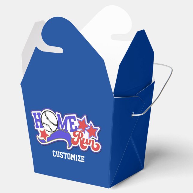 Ballotins Red White & Blue Home Run Baseball Take Box (Ouvert)
