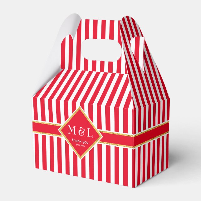 Ballotins Red & White Stripes w. Merci d'or (Verso)