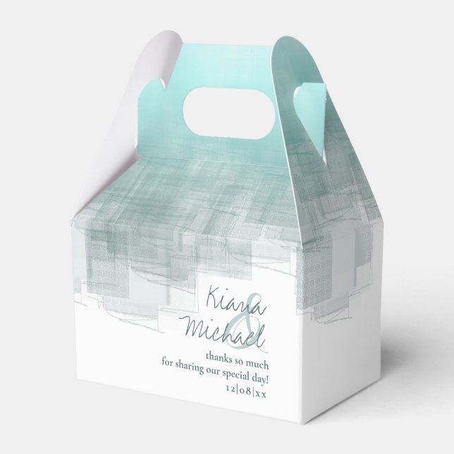 Ballotins Réflexions aquarelle Merci Turquoise V2 ID774 (Verso)