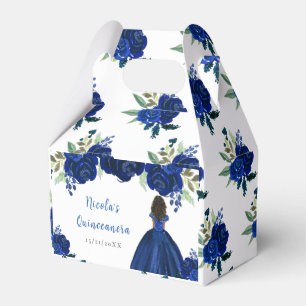 Ballotins Reine à peau noire Robe de Quinceanera Fleurie Ble