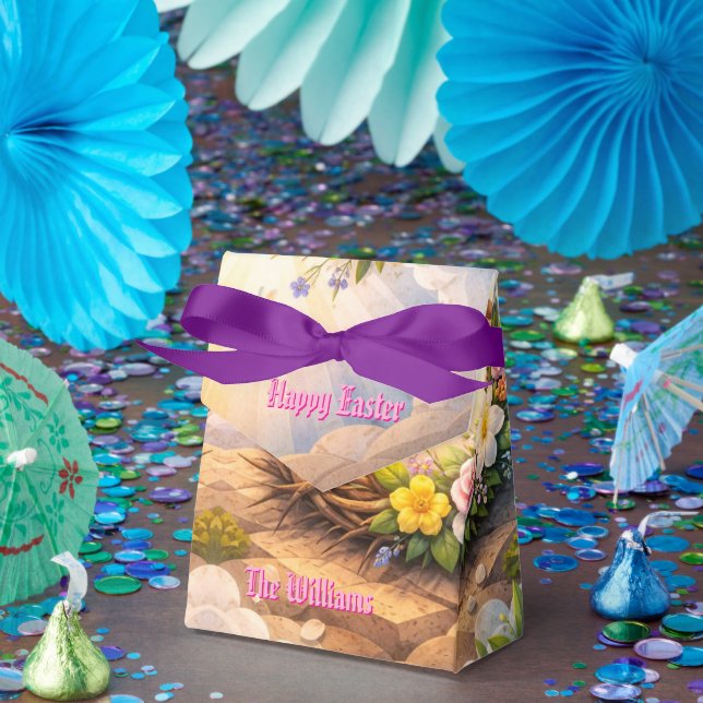 Ballotins Religious Floral Crown of Thorns Easter Favor Box (Fête)