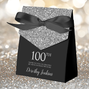 Ballotins Remerciement 100e Anniversaire Paillettes Argentée