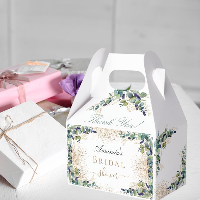 Ballotins Remerciement de baby shower eucalyptus paillettes  (Créateur téléchargé)