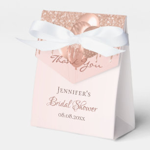 Ballotins Remerciement de Baby Shower rose gold pailleté