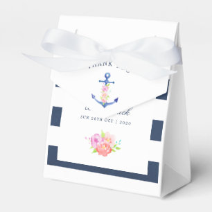 Ballotins Remerciement de mariage floral nautique à l'aquare