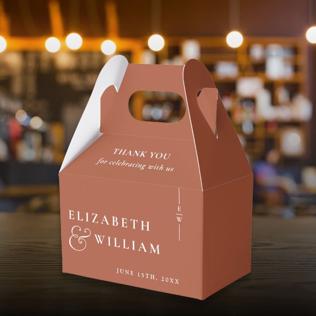 Ballotins Remerciement de mariage monogramme moderne en terr (Créateur téléchargé)