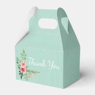 Ballotins Remerciement Floral Fleurs Roses Vert Menthe Maria