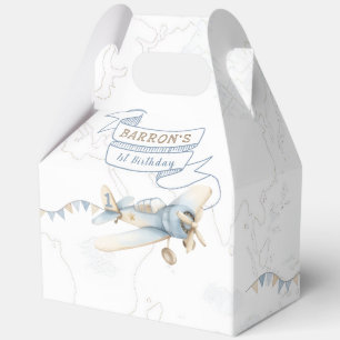 Ballotins Remerciement pour 1er anniversaire d'avion Vintage