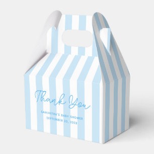 Ballotins Remerciement pour Baby Shower Bonbon Rayé Bleu Cla