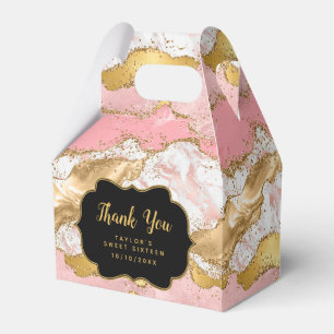 Ballotins Remerciement Sweet Sixteen Paillettes Rose Agate O