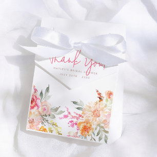 Ballotins Remerciements de la douche de mariée florale rose