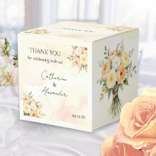 Ballotins Remerciements de mariage aux roses aquarelles Boho