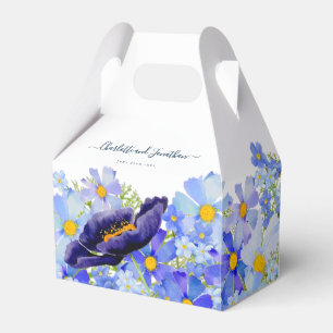 Ballotins Remerciements de mariage bleu de fleurs sauvages m