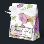 Ballotins Remerciements floraux à l'aquarelle rose violet él<br><div class="desc">Cette boîte de remerciement fleurie rose romantique est parfaite pour n'importe quel mariage de jardin,  botanique,  floral,  romantique,  en plein air,  rustique,  vintage,  bohème ou formel.</div>