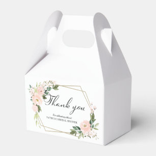 Ballotins Remerciements Mariage Floral Géométrique Rose Pâle