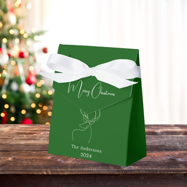 Ballotins Renne moderne de Noël gribouillé vert (Créateur téléchargé)