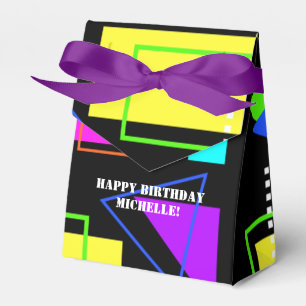 BALLOTINS RETRO FORMES DE COULEUR BRILLANTE MOTIF TEXTE PERS