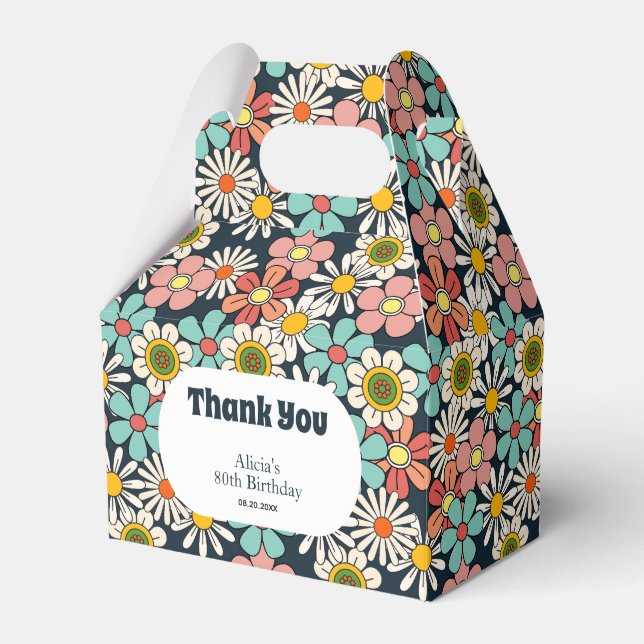 Ballotins Retro Hippie Super Fleur Bonjour Quatre-Vingt Anni (Verso)