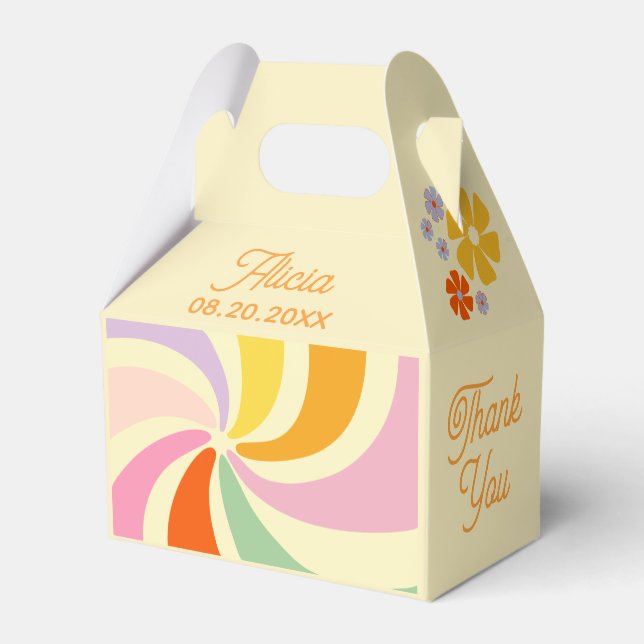 Ballotins Retro les années 70 Super Wave Flower Anniversaire (Arrière)