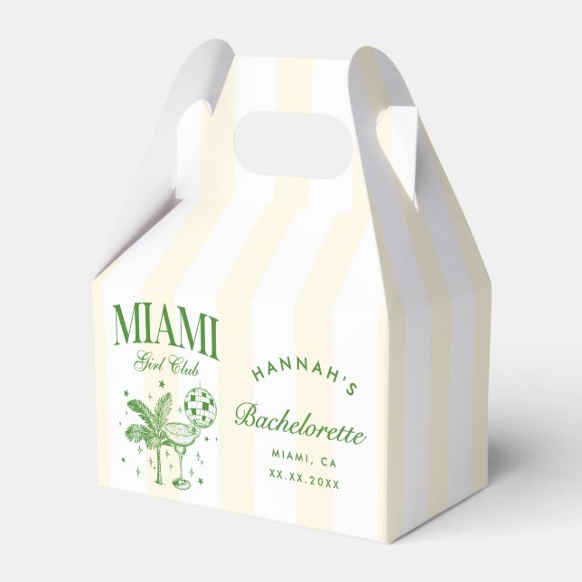 Ballotins Retro Modern Green & Yellow Miami Bach Party (Verso)