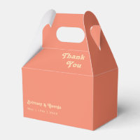 Rétro moderne | Coral Wedding Favor Box