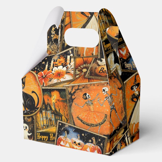 Ballotins Retro Vintage Halloween Collage amusant (Recto)