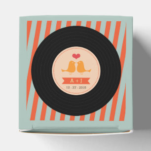 Ballotins Retro Vinyl Record Sky Blue Orange Mariage